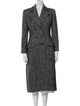 Dolce & Gabbana Wool Houndstooth Print Peacoat
