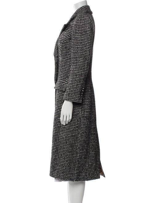 Dolce & Gabbana Wool Houndstooth Print Peacoat