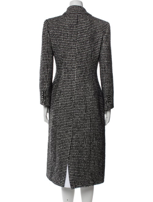 Dolce & Gabbana Wool Houndstooth Print Peacoat