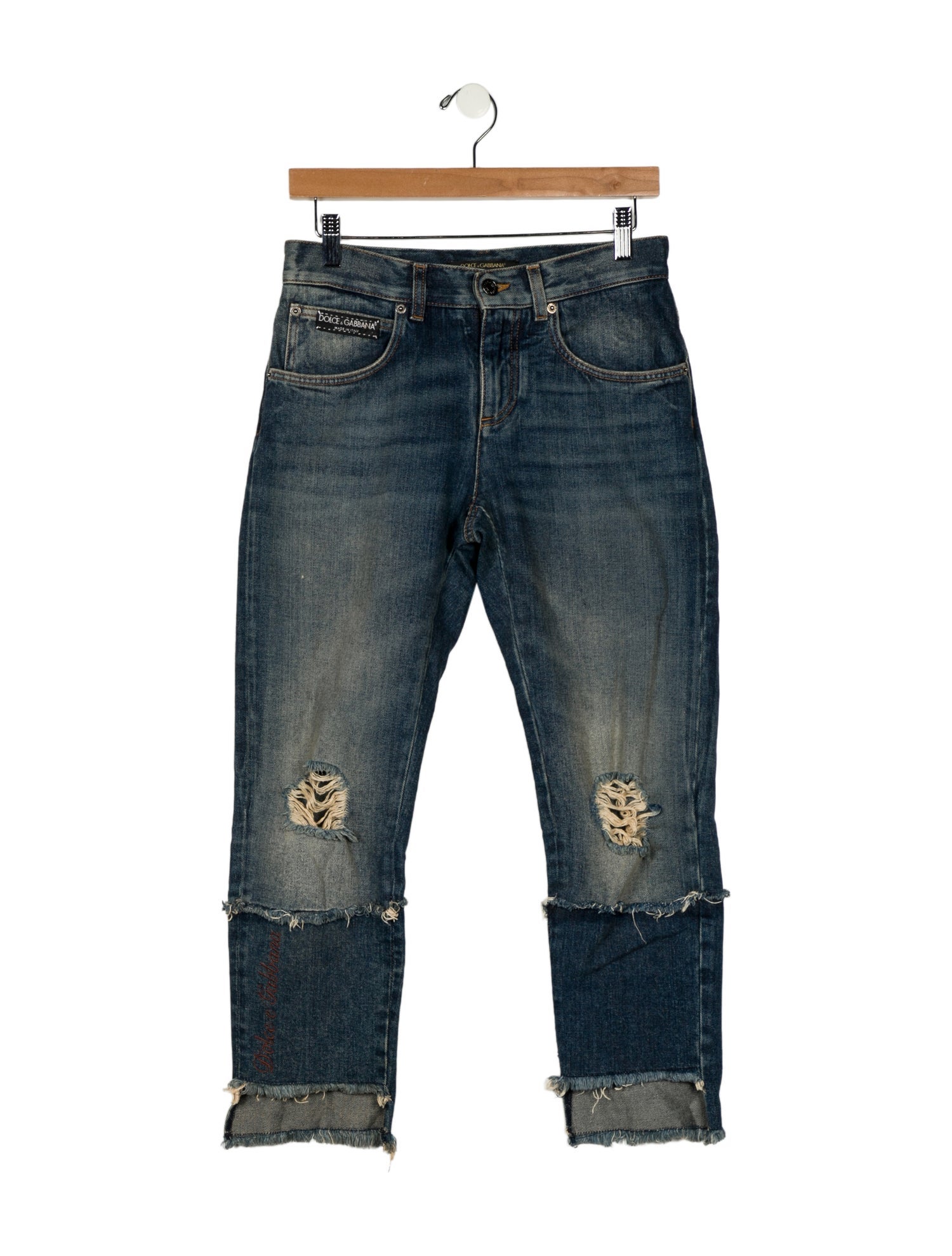 Dolce & Gabbana High-Rise Straight Leg Jeans