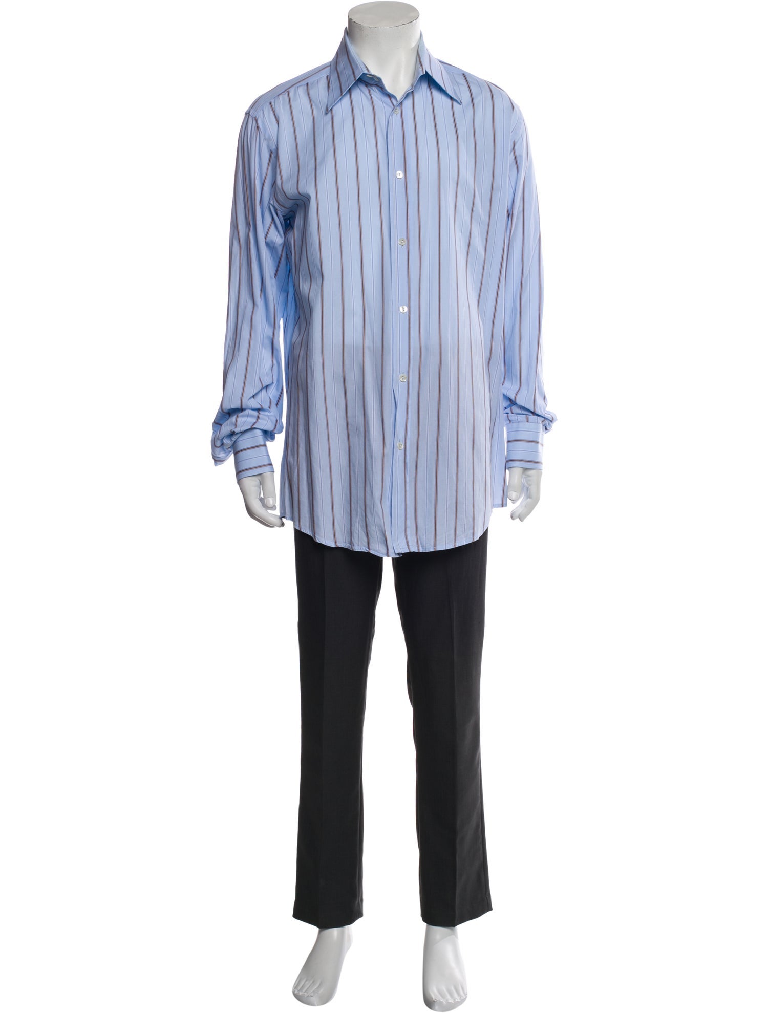 Dolce & Gabbana Striped Long Sleeve Dress Shirt