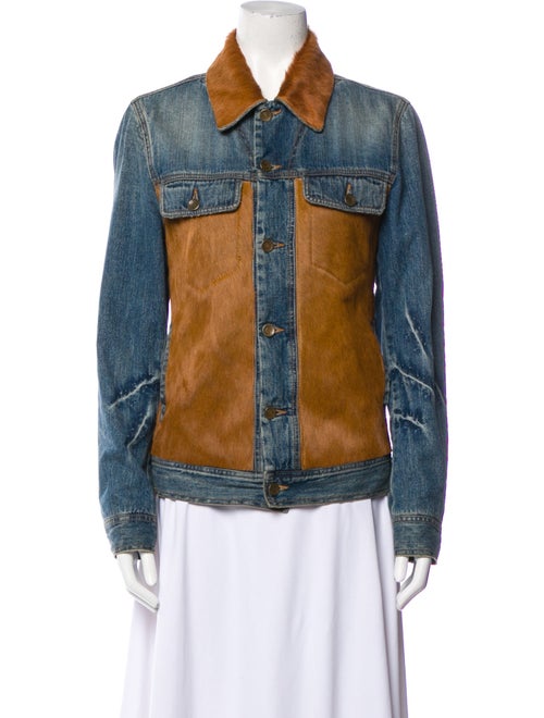 Dolce & Gabbana Ponyhair Colorblock Pattern Fur Jacket