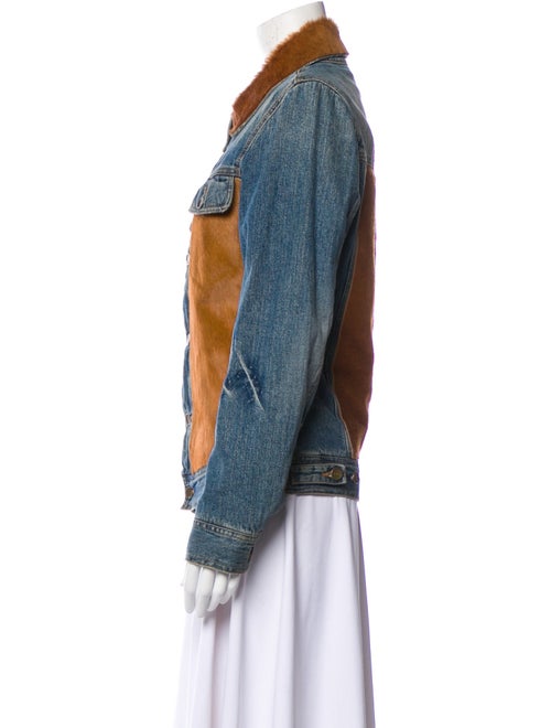 Dolce & Gabbana Ponyhair Colorblock Pattern Fur Jacket