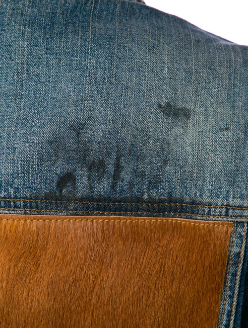 Dolce & Gabbana Ponyhair Colorblock Pattern Fur Jacket