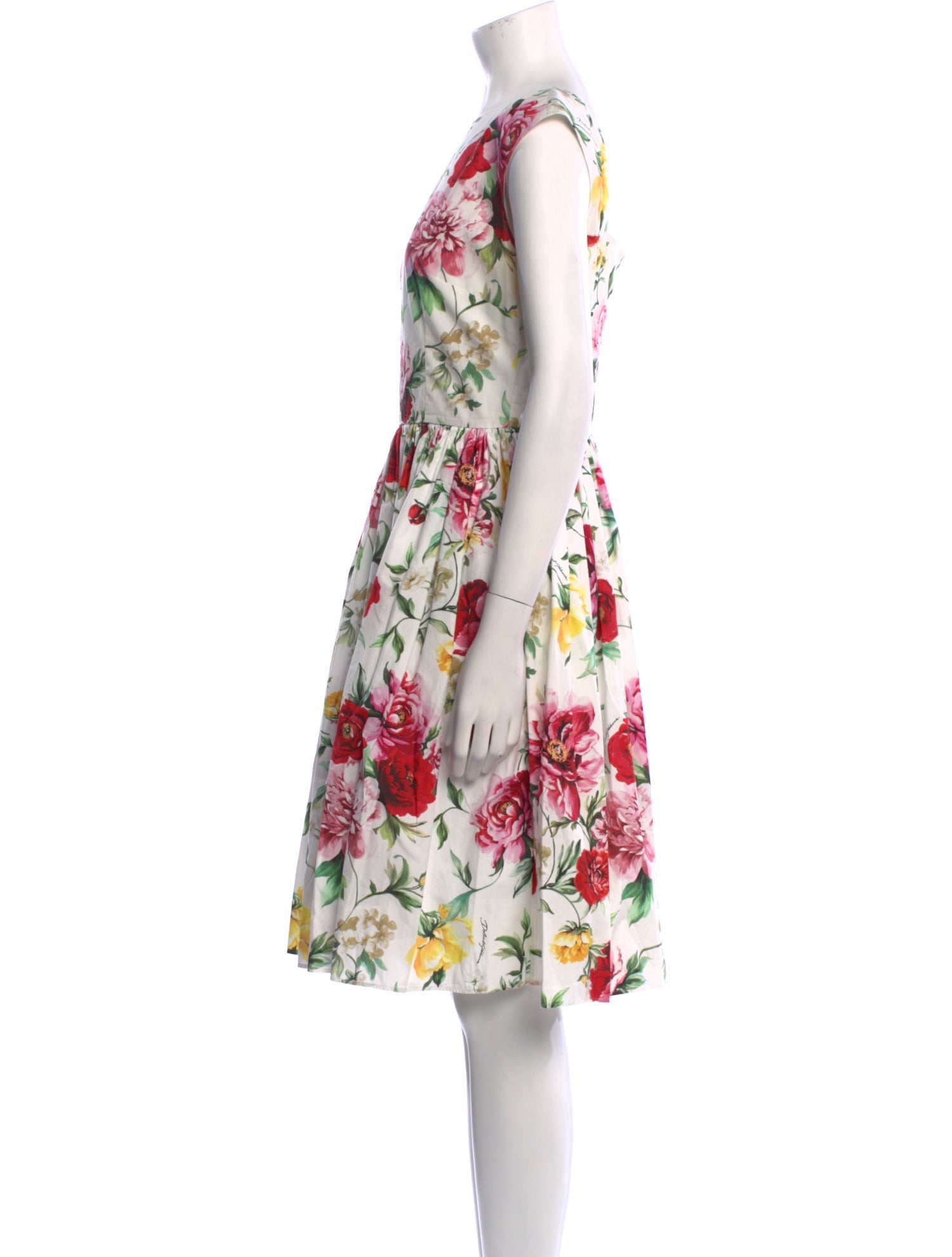 Dolce & Gabbana Floral Print Knee-Length Dress