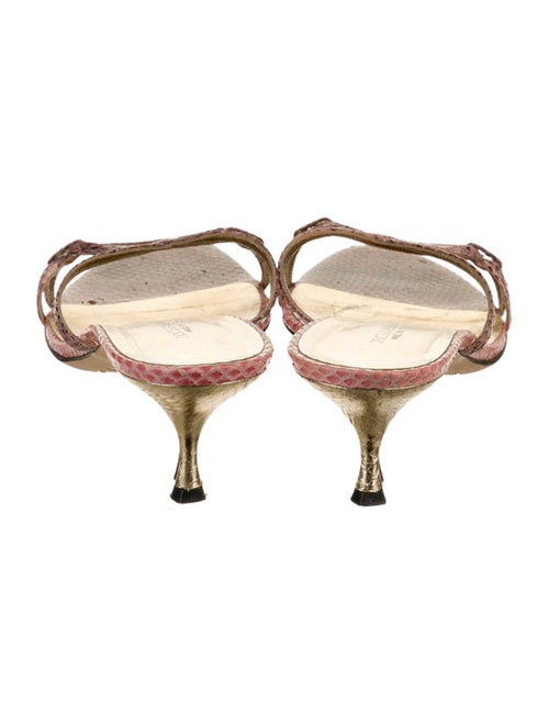 Dolce & Gabbana Snakeskin Animal Print Slides