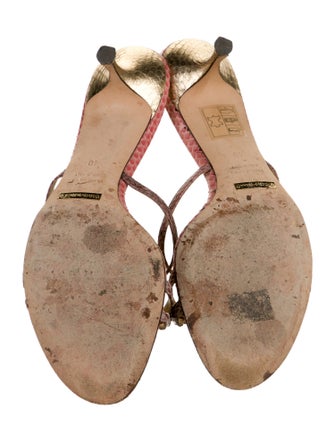 Dolce & Gabbana Snakeskin Animal Print Slides