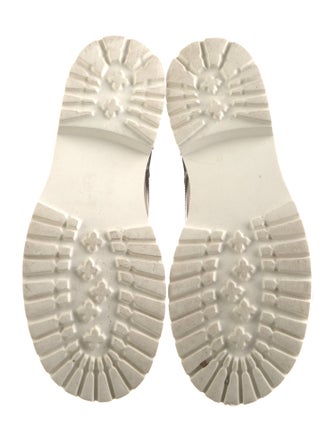 Dolce & Gabbana Patent Leather Whipstitch Trim Combat Boots