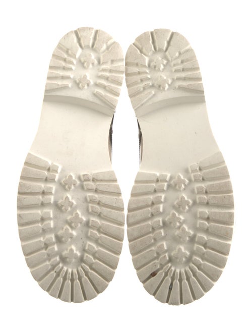 Dolce & Gabbana Patent Leather Whipstitch Trim Combat Boots