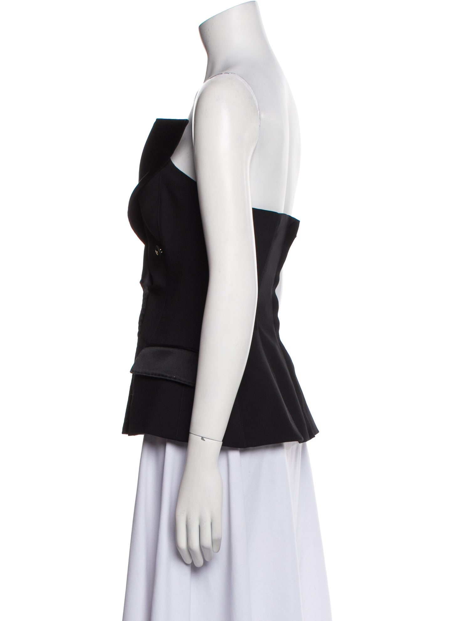 Dolce & Gabbana Virgin Wool Strapless Top