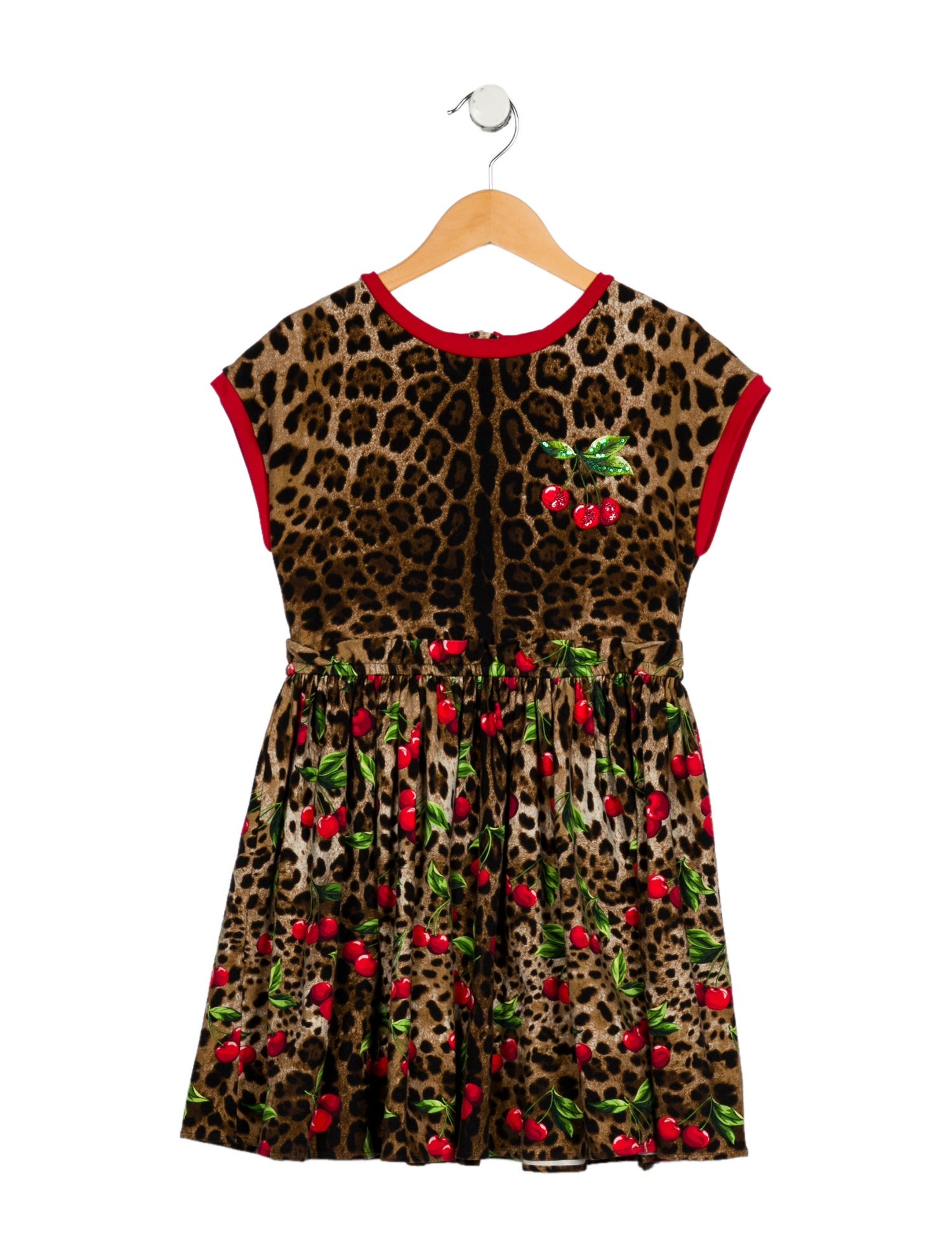 Dolce & Gabbana kids girls leopard multicolored dress
