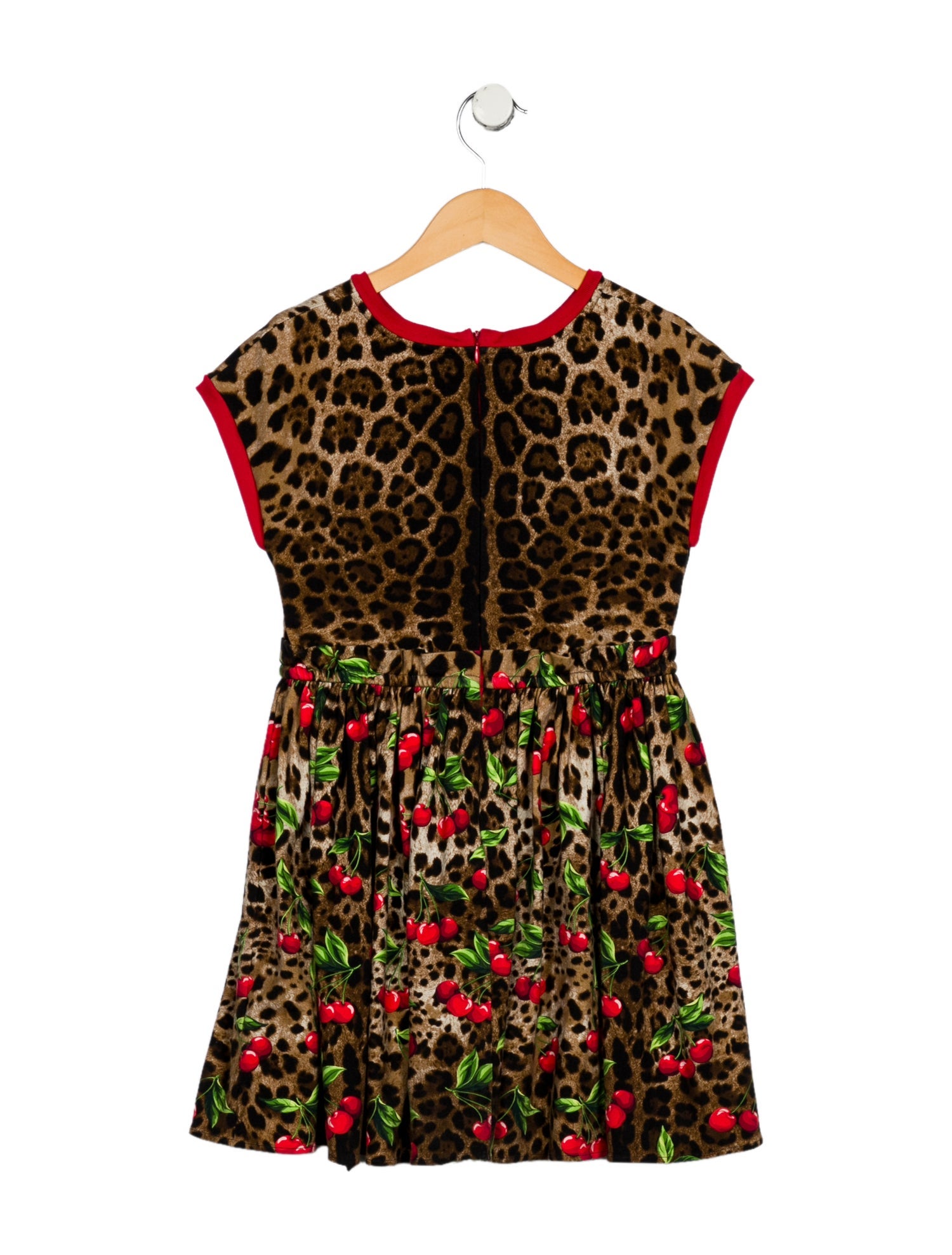 Dolce & Gabbana kids girls leopard multicolored dress