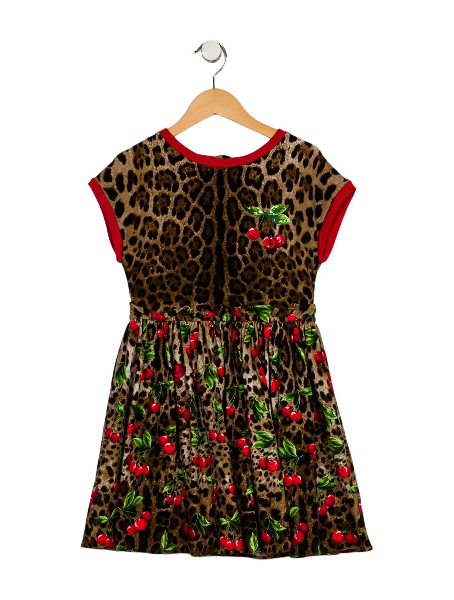 Dolce & Gabbana kids girls' leopard multicolored dress