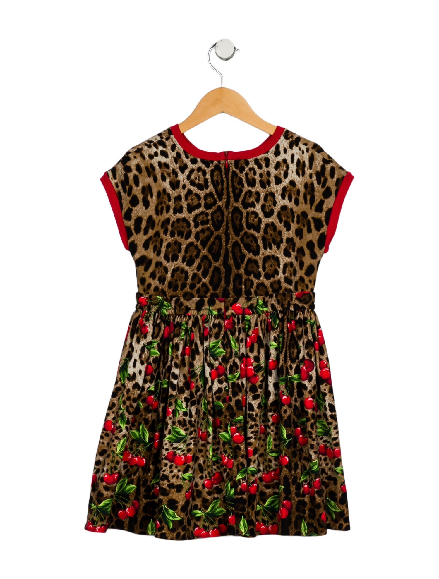 Dolce & Gabbana kids girls' leopard multicolored dress