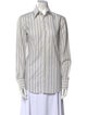 Dolce & Gabbana Striped Long Sleeve Button-Up Top