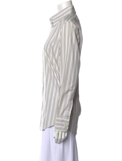 Dolce & Gabbana Striped Long Sleeve Button-Up Top