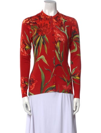 Dolce & Gabbana Virgin Wool Floral Print Sweater