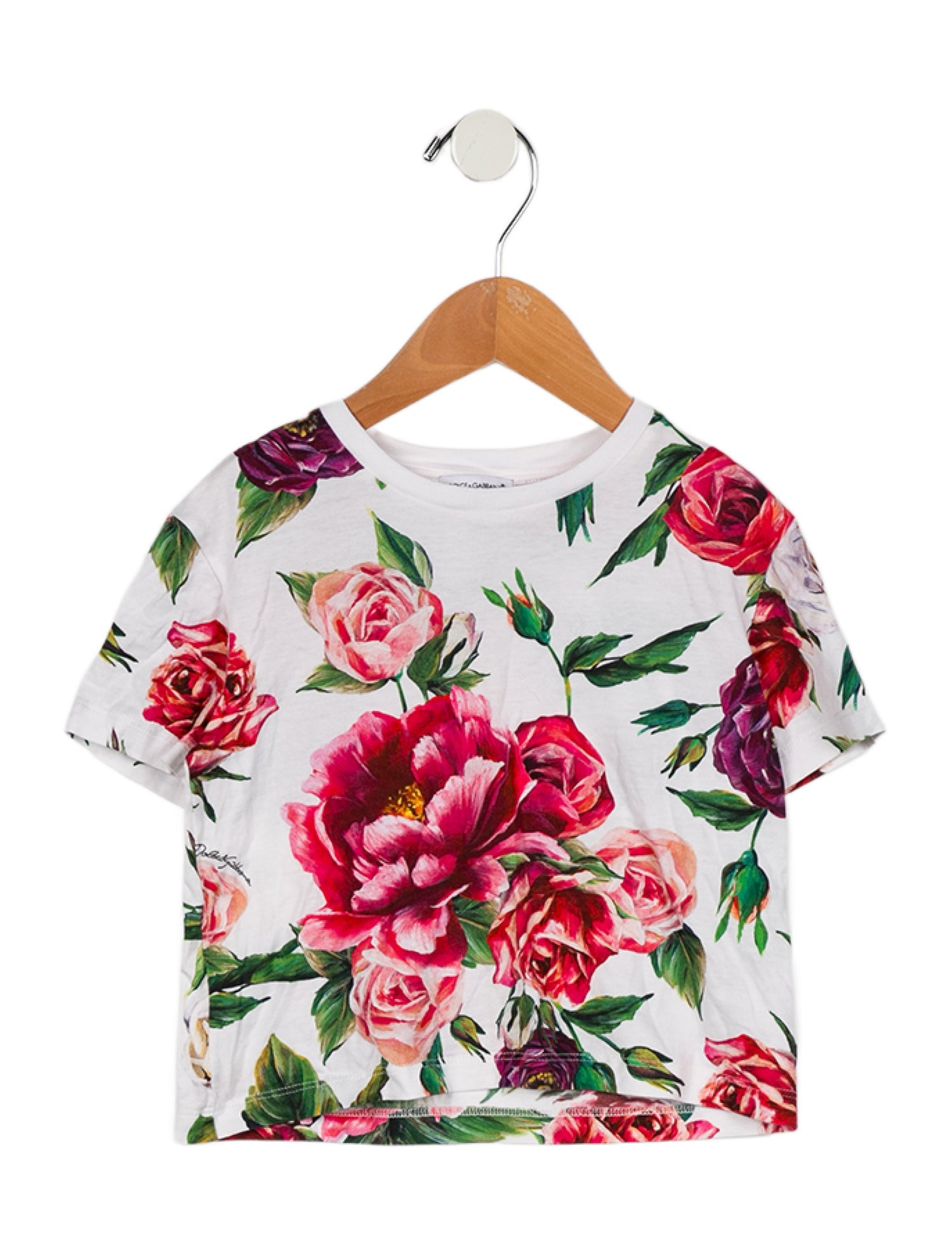 Dolce & Gabbana Toddler Girls' Floral Short Sleeve Top