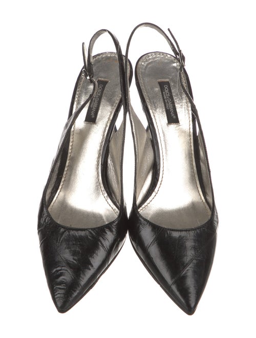 Dolce & Gabbana Leather Slingback Pumps