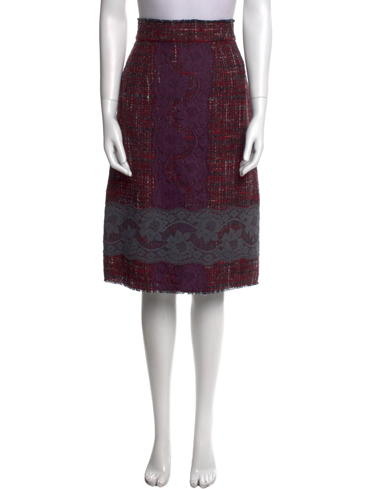 Dolce & Gabbana Virgin Wool Knee-Length Skirt