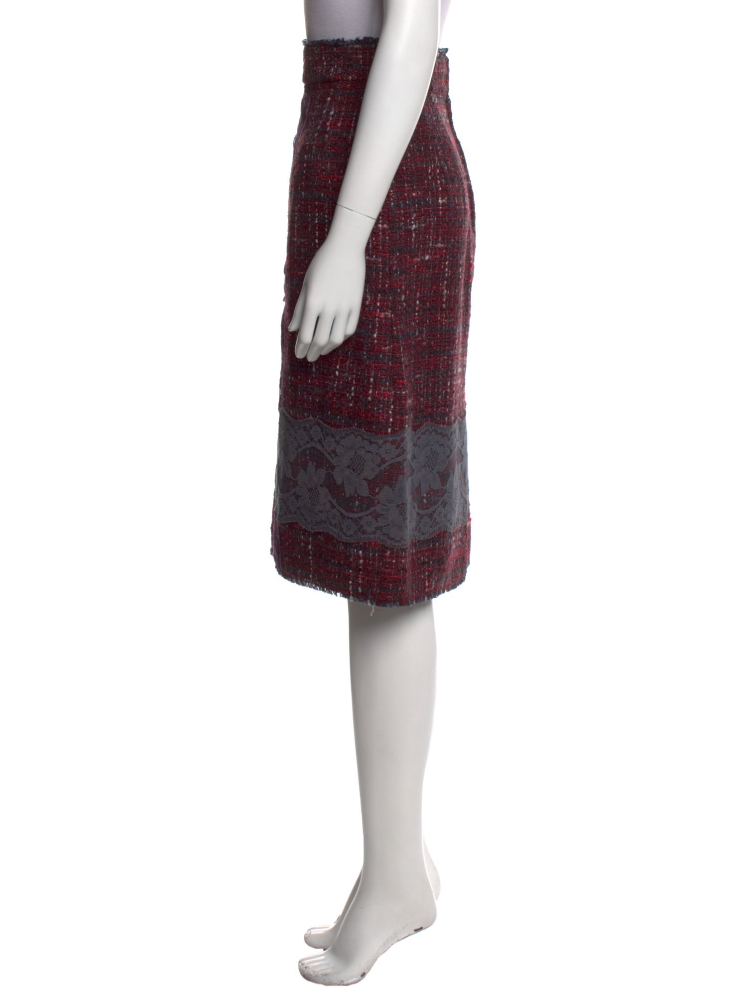 Dolce & Gabbana Virgin Wool Knee-Length Skirt