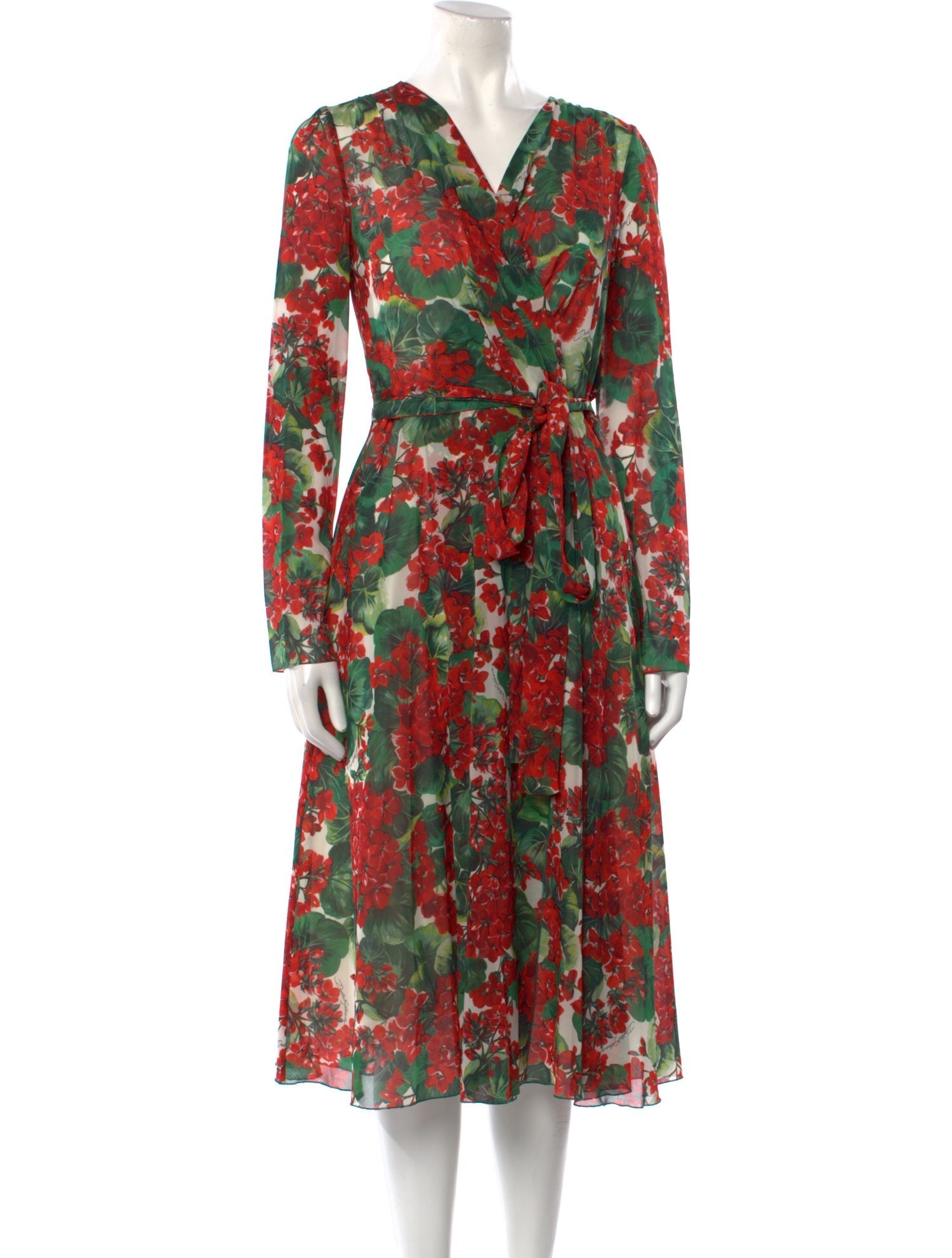 Dolce & Gabbana Silk Midi Length Dress