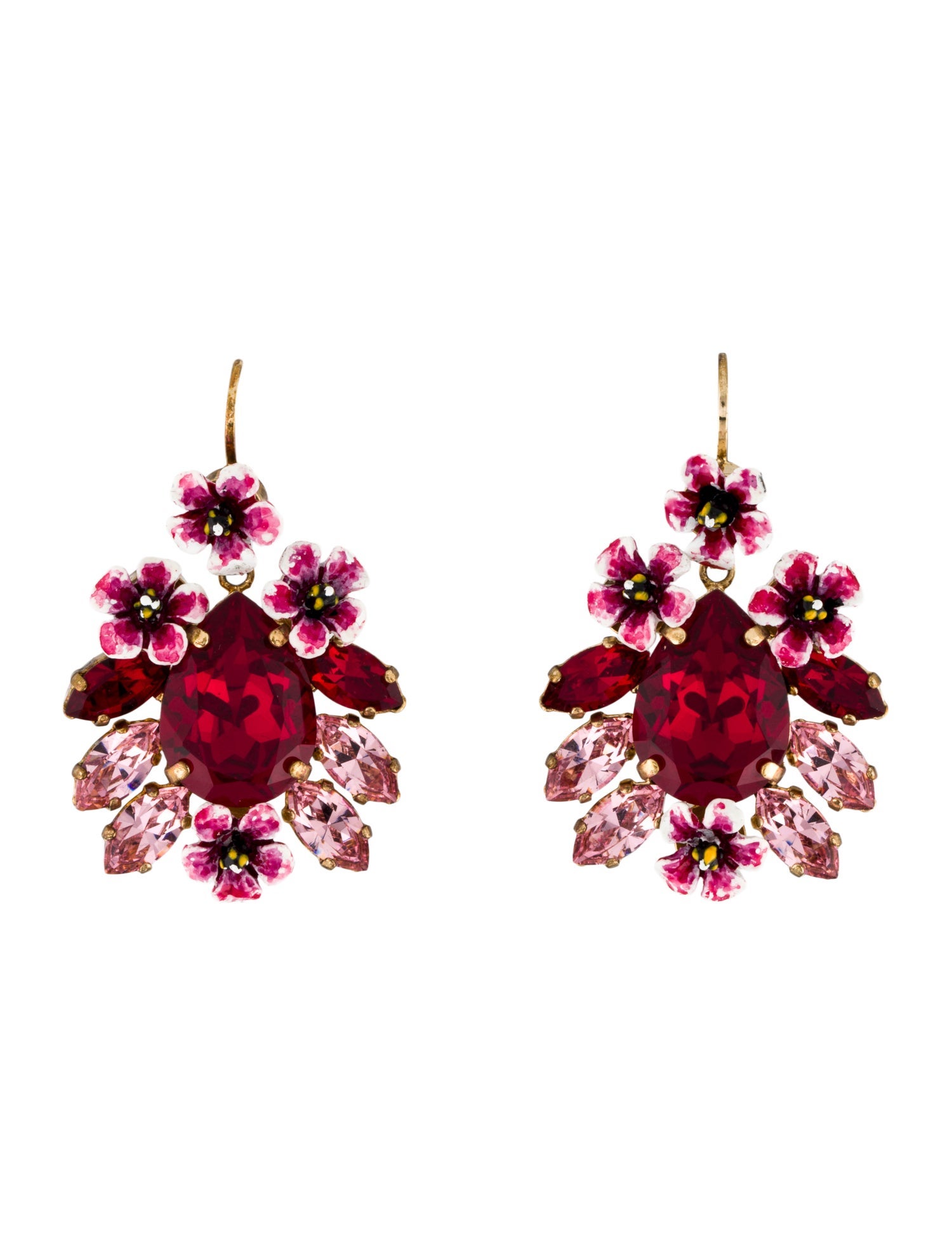 Dolce & Gabbana Crystal & Resin Drop Earrings