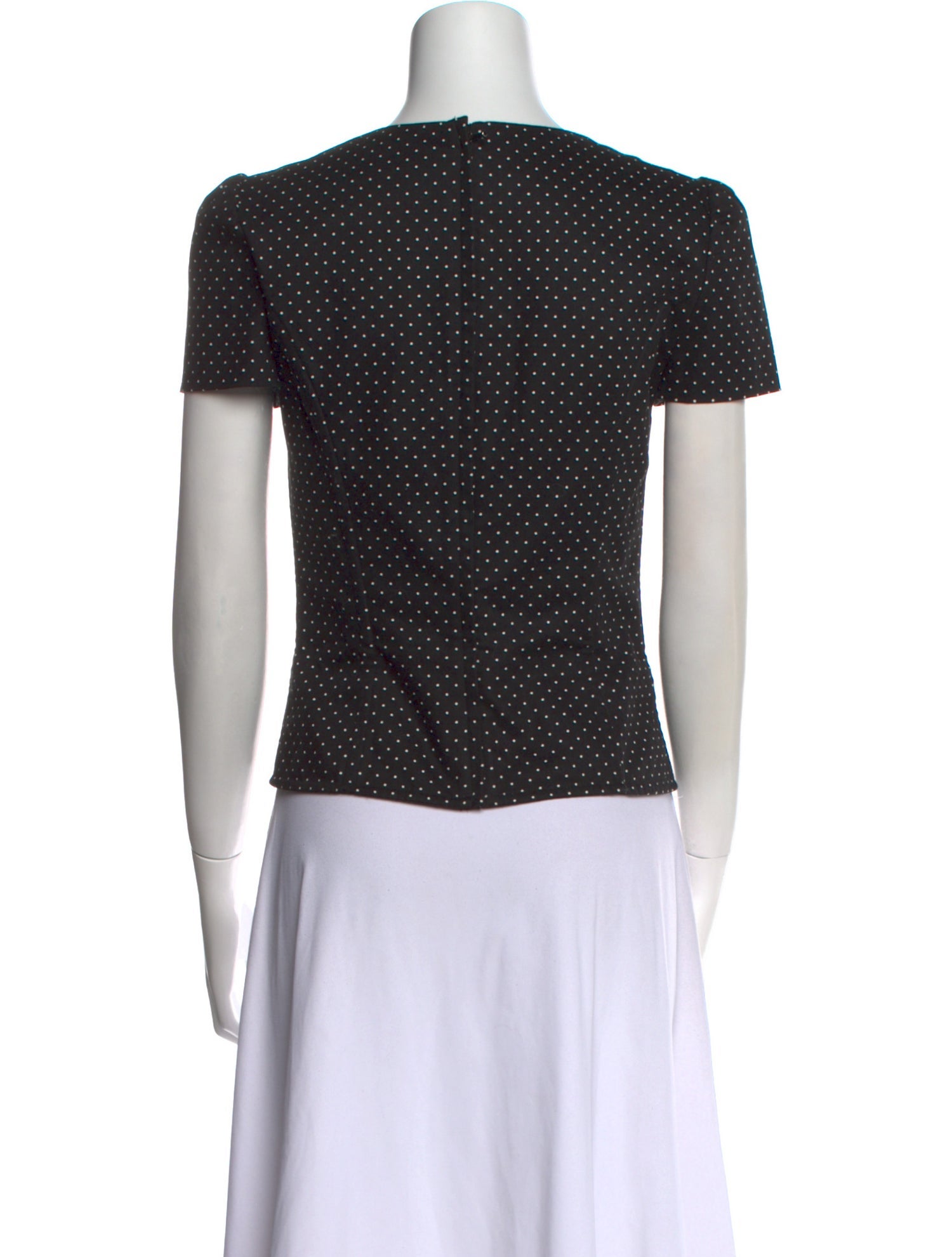 Dolce & Gabbana Polka Dot Print Square Neckline Top
