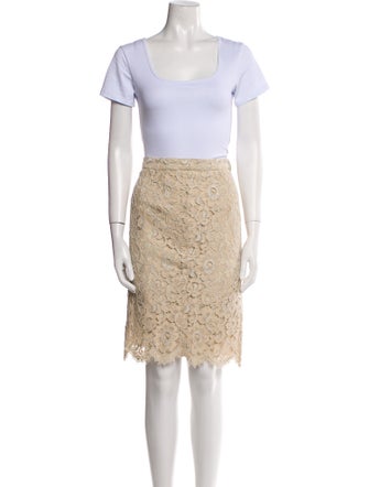 Dolce & Gabbana Lace Pattern Embroidered Accent Skirt Suit