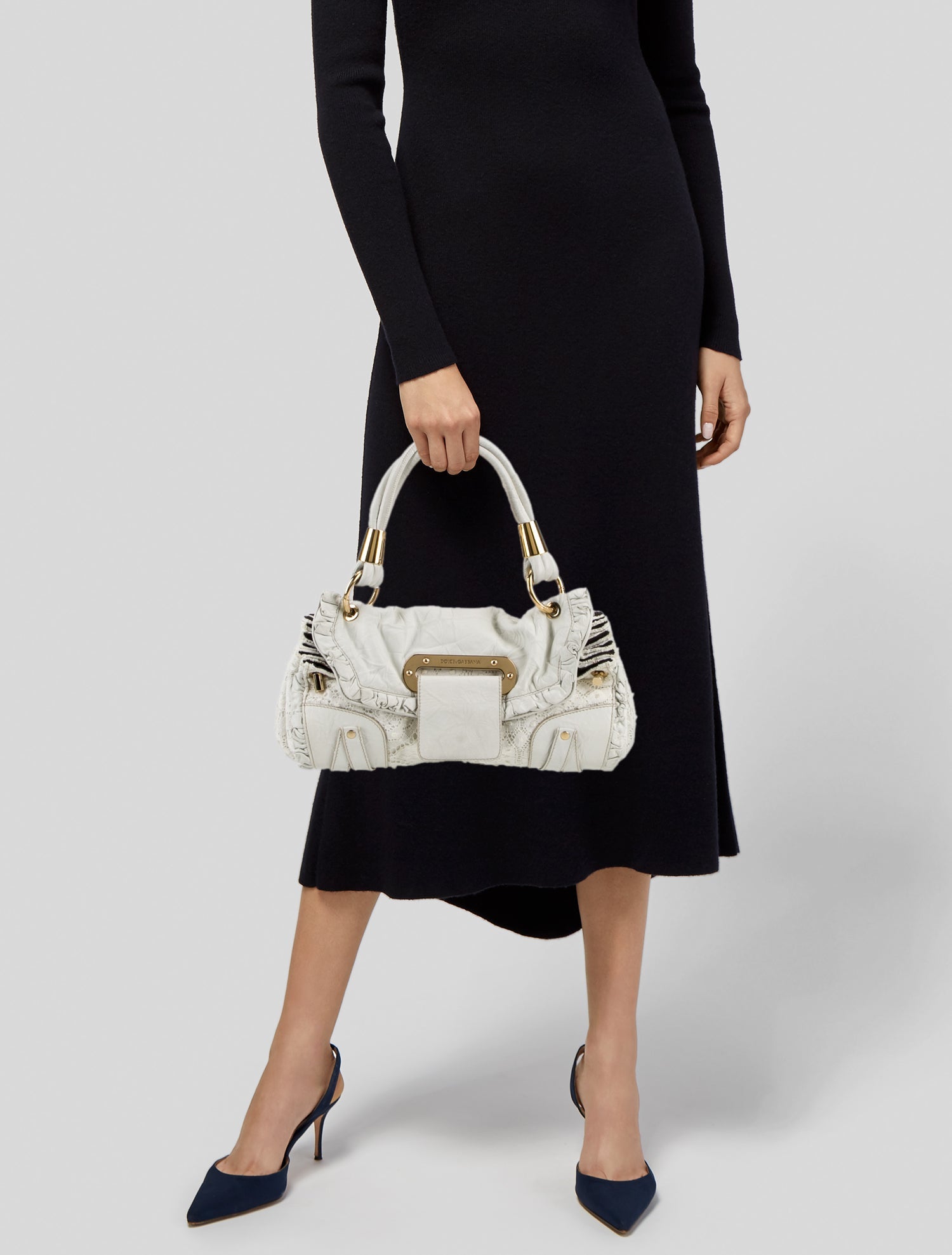 Dolce & Gabbana Leather Shoulder Bag Vintage