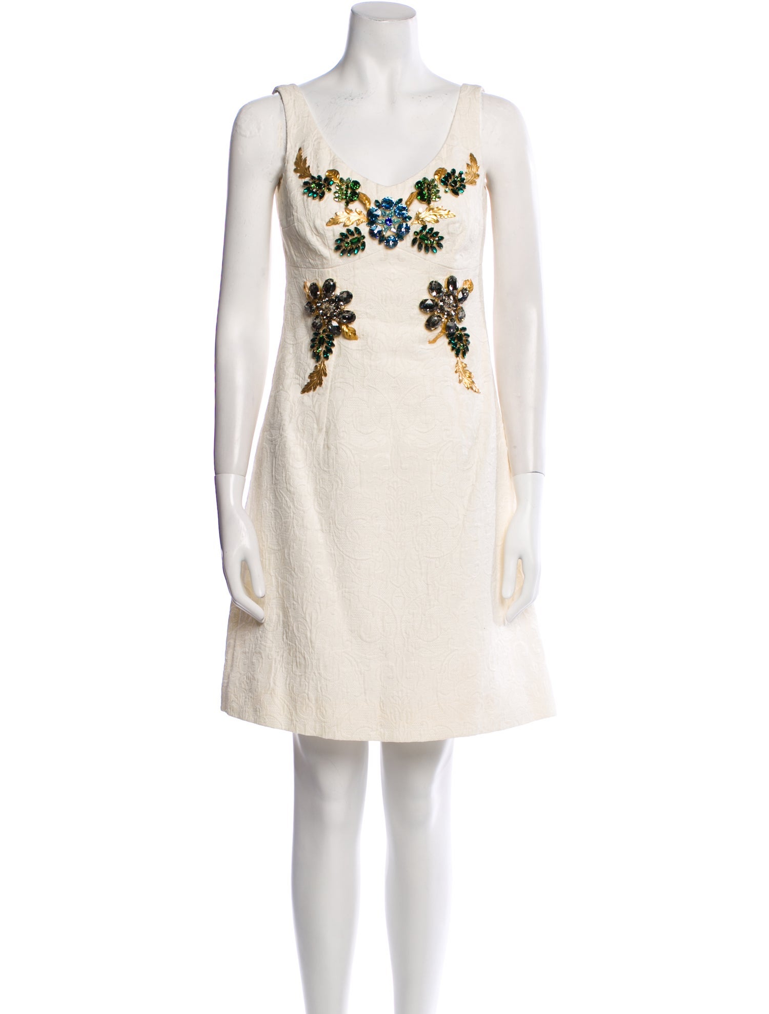 Dolce & Gabbana Scoop Neck Mini Dress