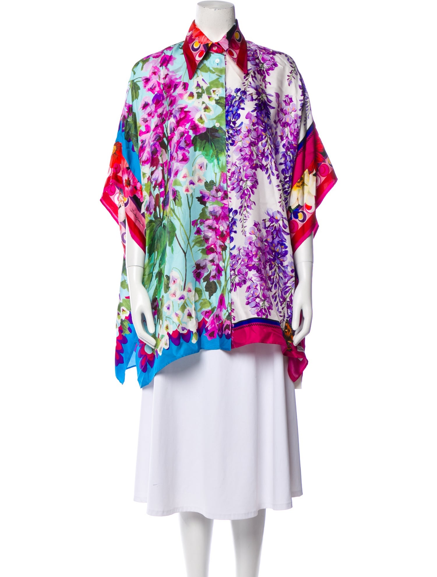 Dolce & Gabbana Silk Floral Print Tunic