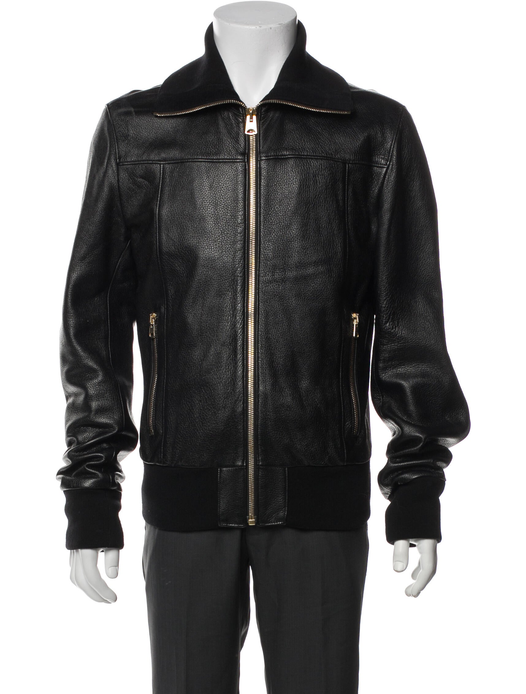 Dolce & Gabbana Leather Bomber Jacket