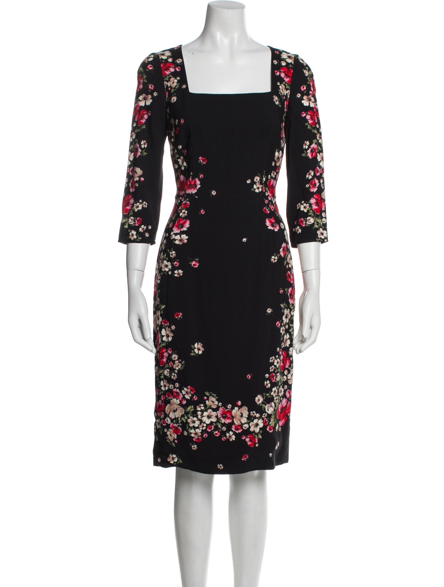 Dolce & Gabbana Floral Print Knee-Length Dress