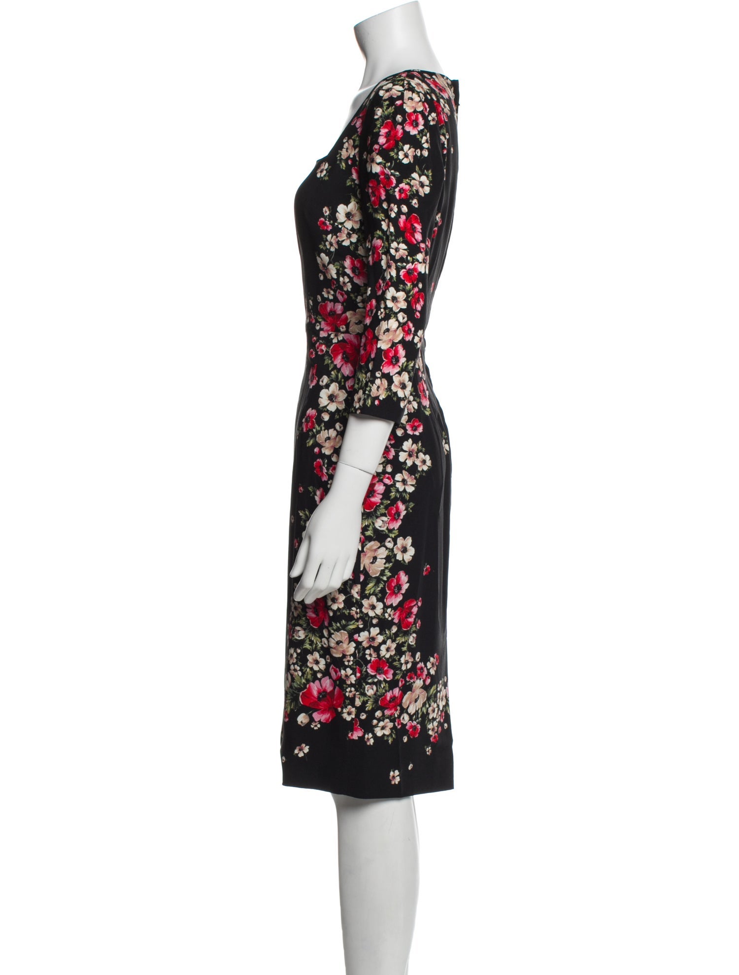 Dolce & Gabbana Floral Print Knee-Length Dress