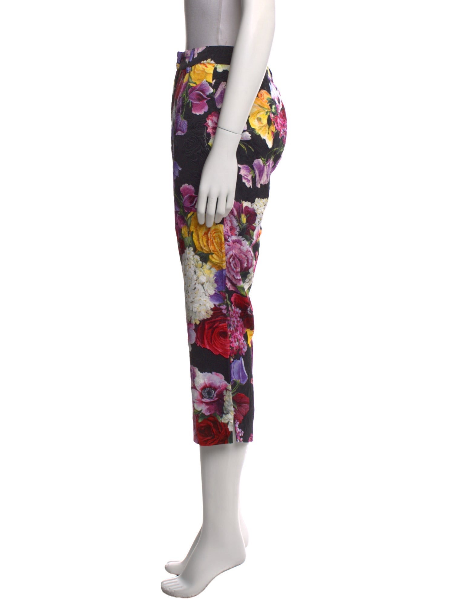 Dolce & Gabbana Floral Print Straight Leg Pants