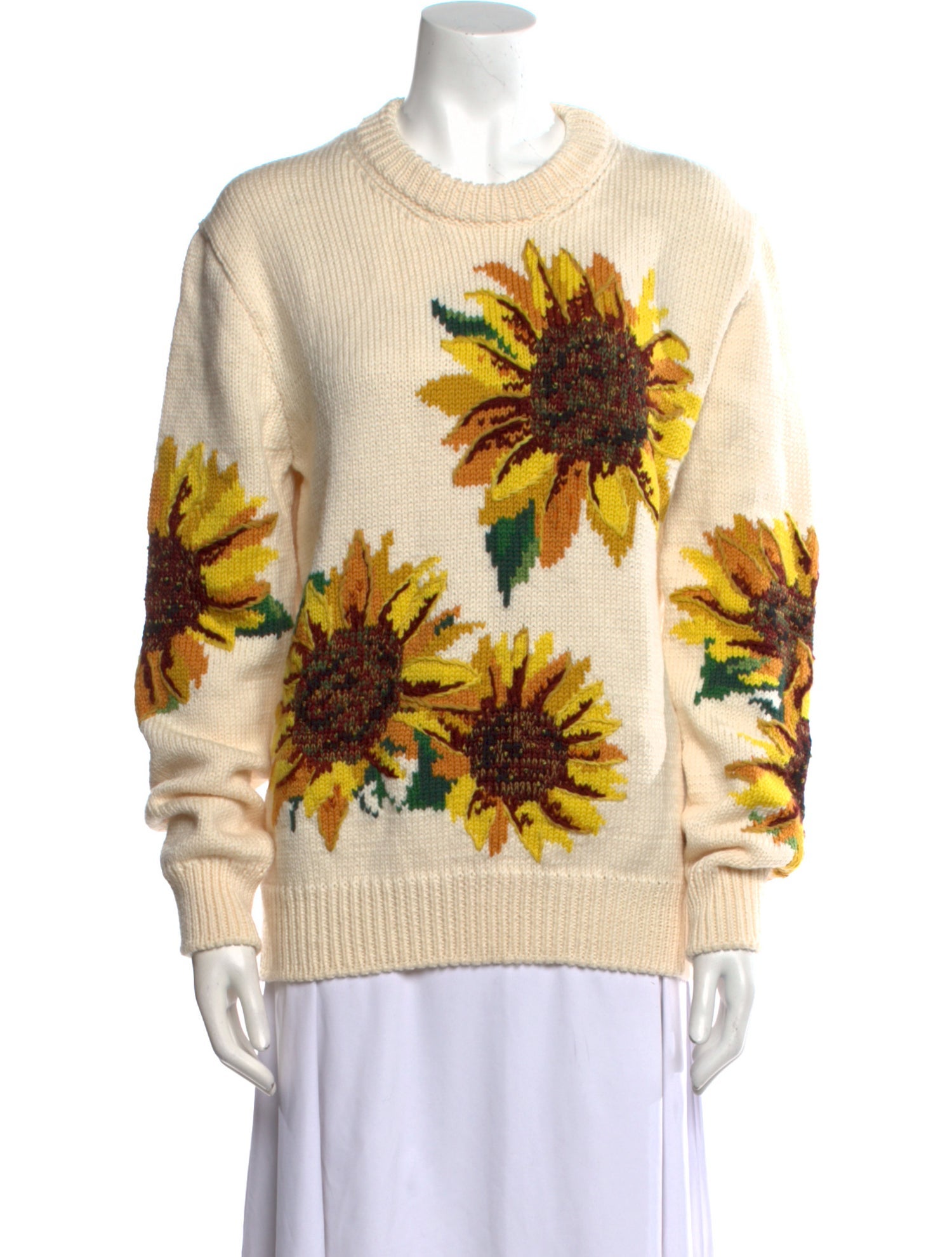 Dolce & Gabbana Wool Floral Print Sweater w/ Tags