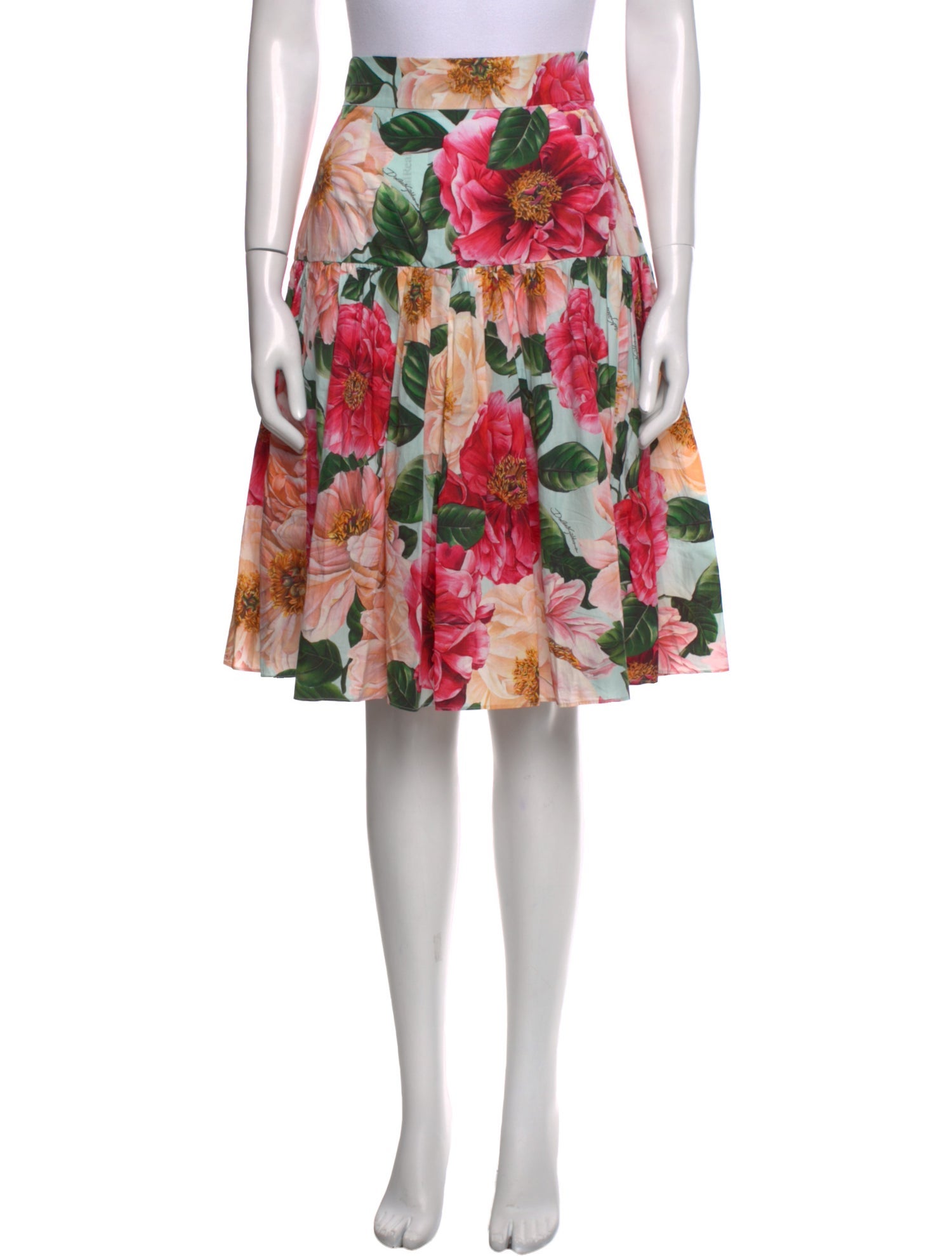 Dolce & Gabbana Floral Print Knee-Length Skirt
