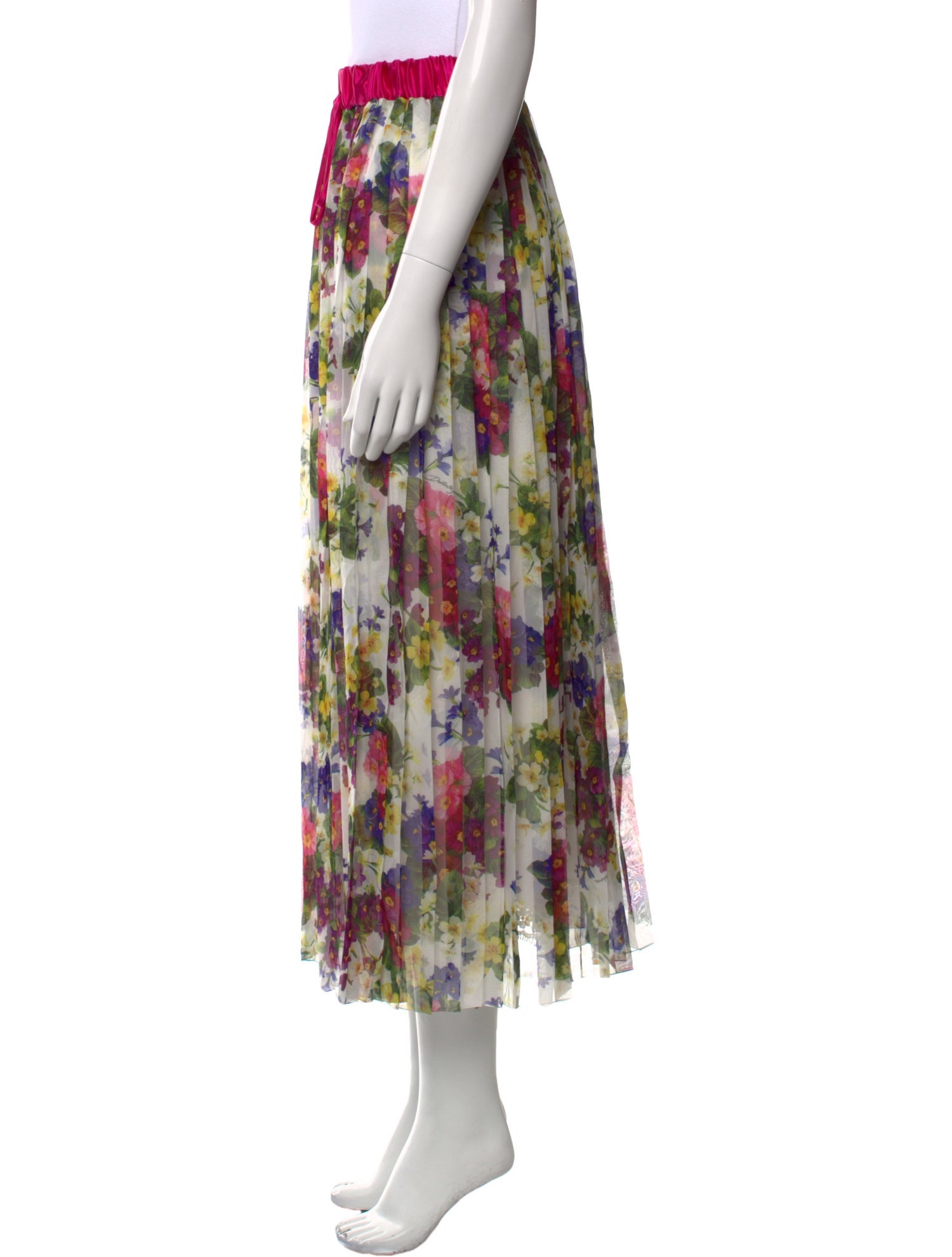 Dolce & Gabbana Floral Print Midi Length Skirt