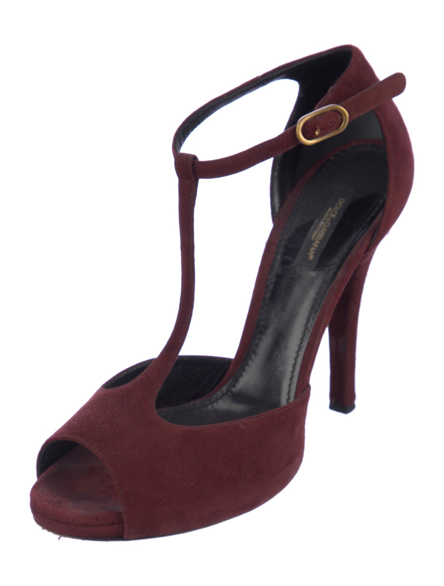 Dolce & Gabbana Suede T-Strap Pumps