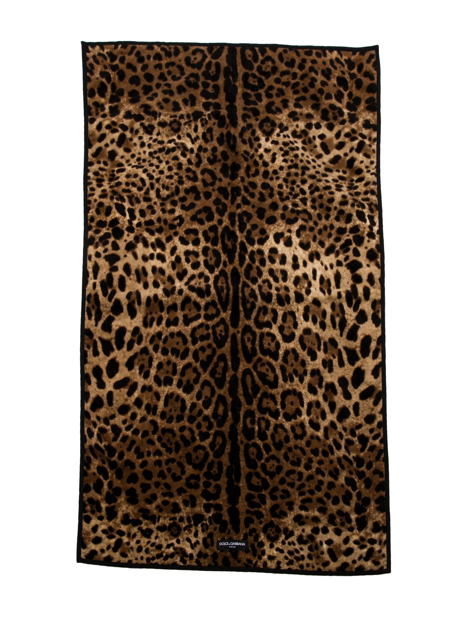 Dolce & Gabbana Casa Leopard Print Beach Towel w/ Tags