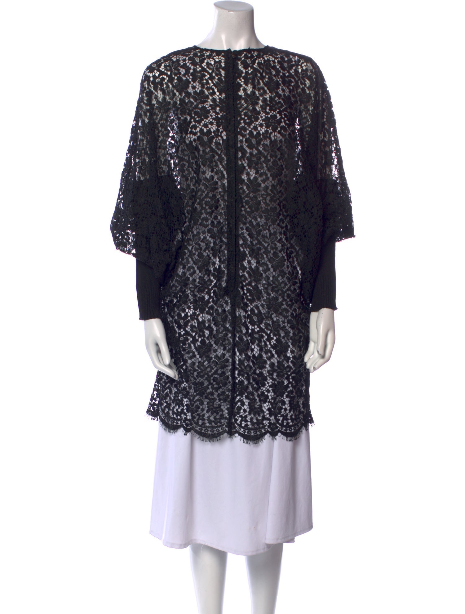 Dolce & Gabbana Lace Pattern Bateau Neckline Tunic