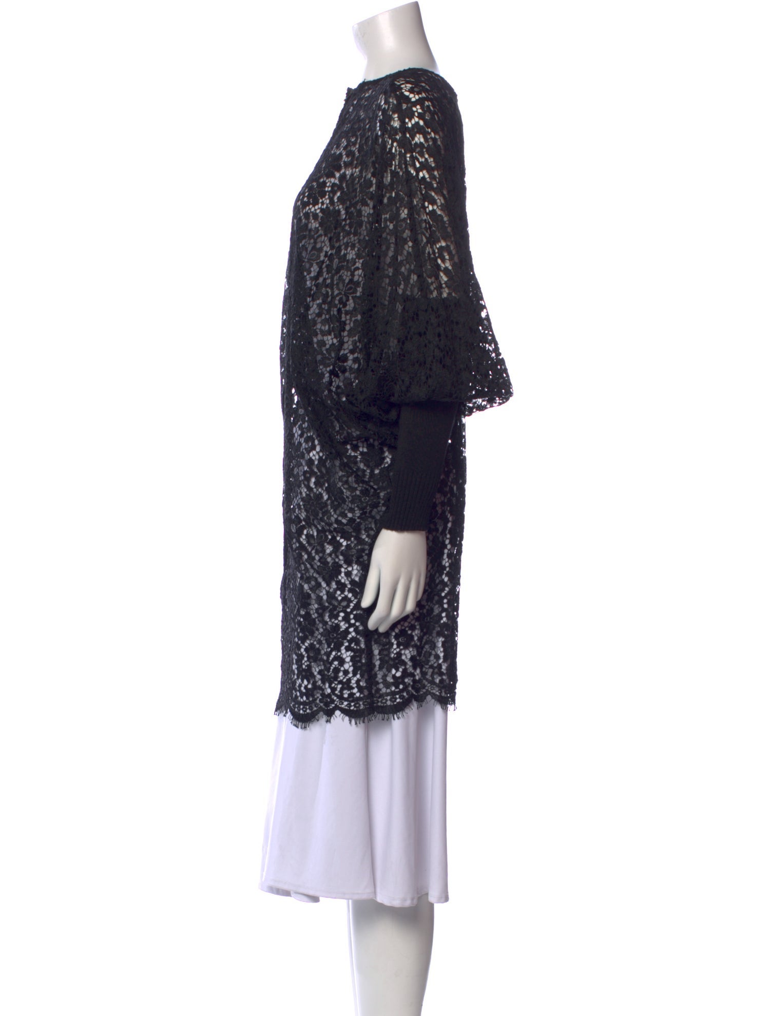 Dolce & Gabbana Lace Pattern Bateau Neckline Tunic