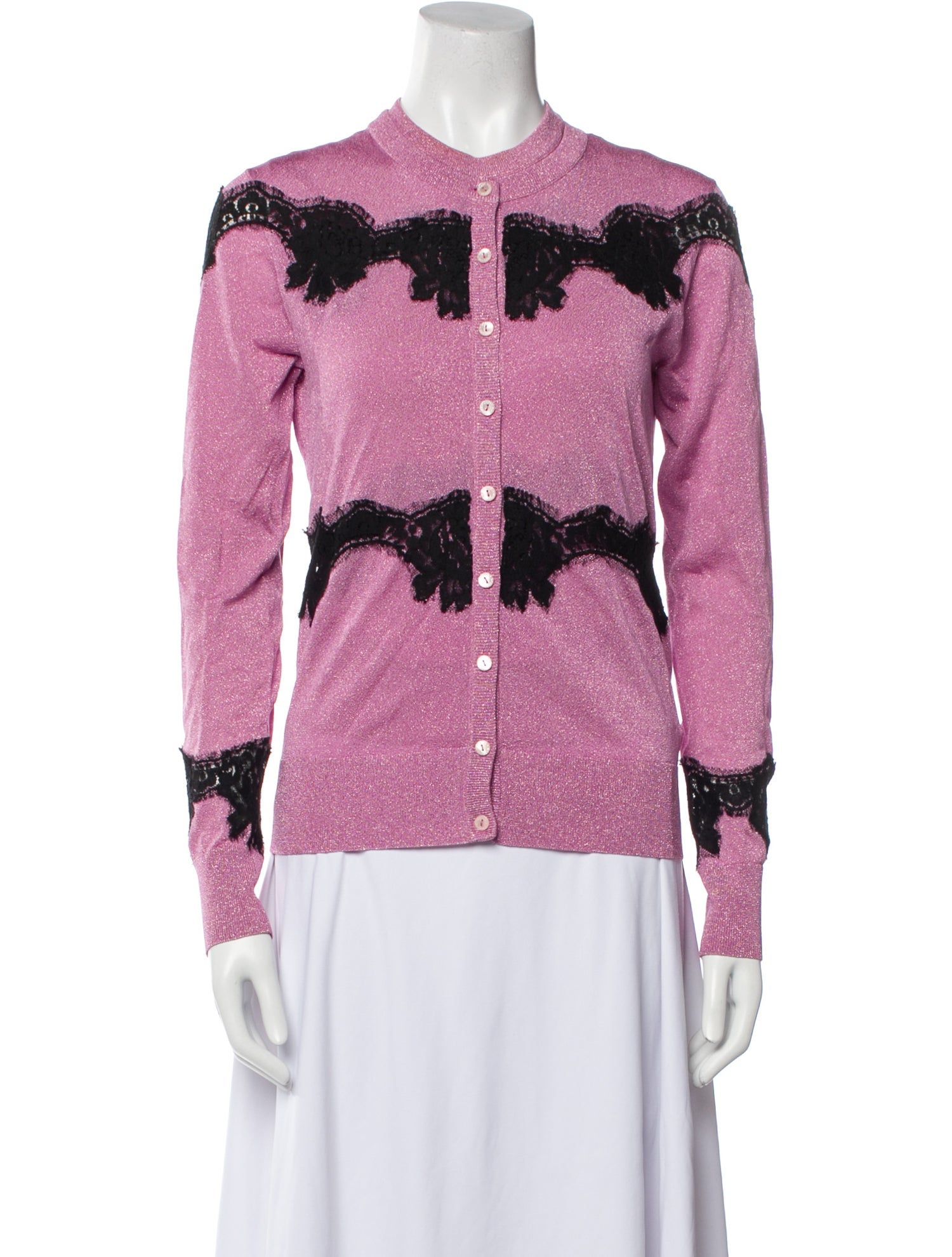 Dolce & Gabbana Printed Lace Trim Embellishment Set