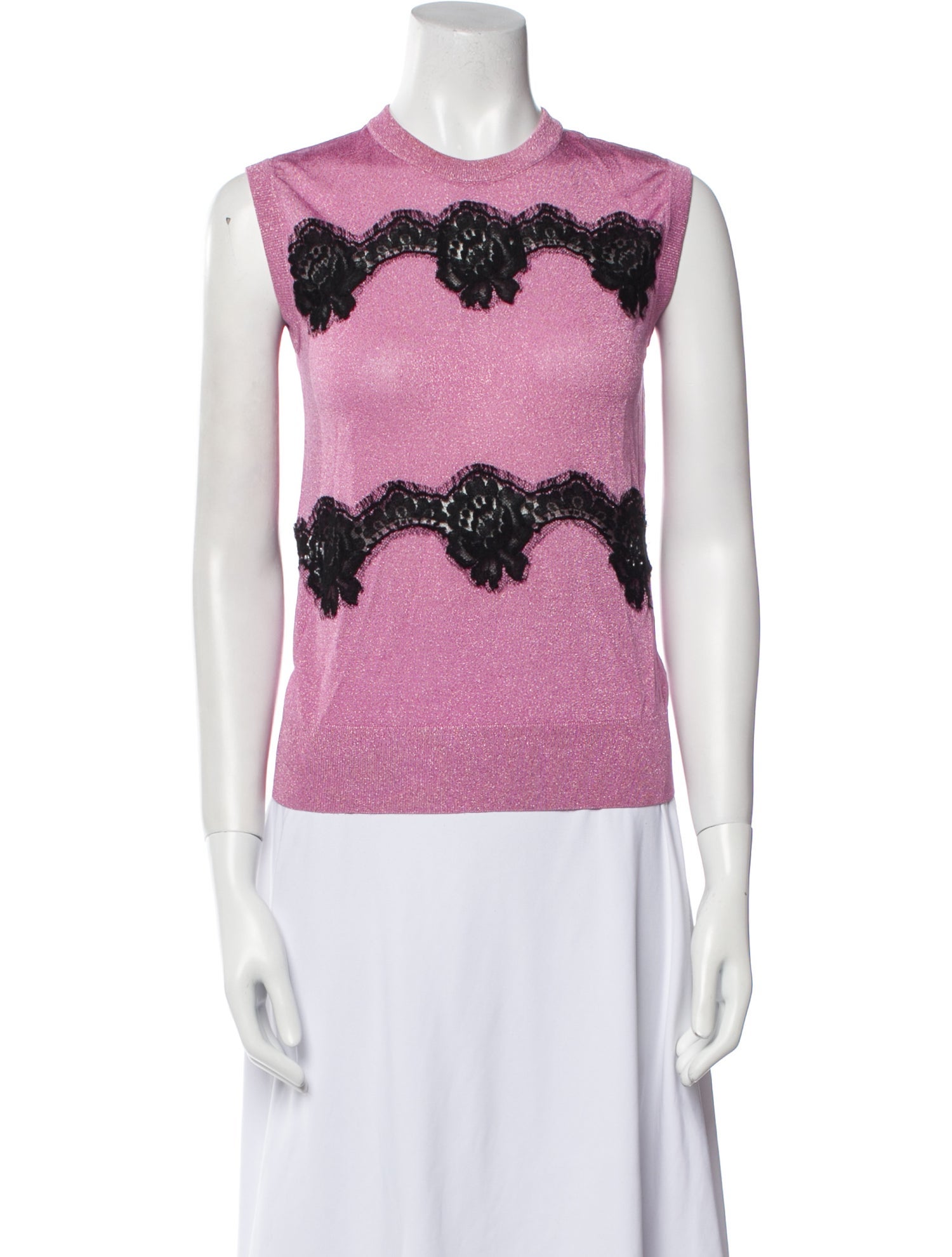 Dolce & Gabbana Printed Lace Trim Embellishment Set