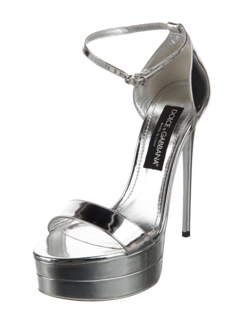 Dolce & Gabbana Patent Leather T-Strap Sandals