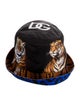 Dolce & Gabbana Black Pattern Printed Nylon Bucket Hat