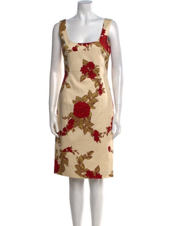 Dolce & Gabbana Floral Print Knee-Length Dress