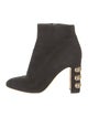 Dolce & Gabbana Suede Crystal Embellishments Boots
