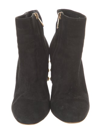 Dolce & Gabbana Suede Crystal Embellishments Boots